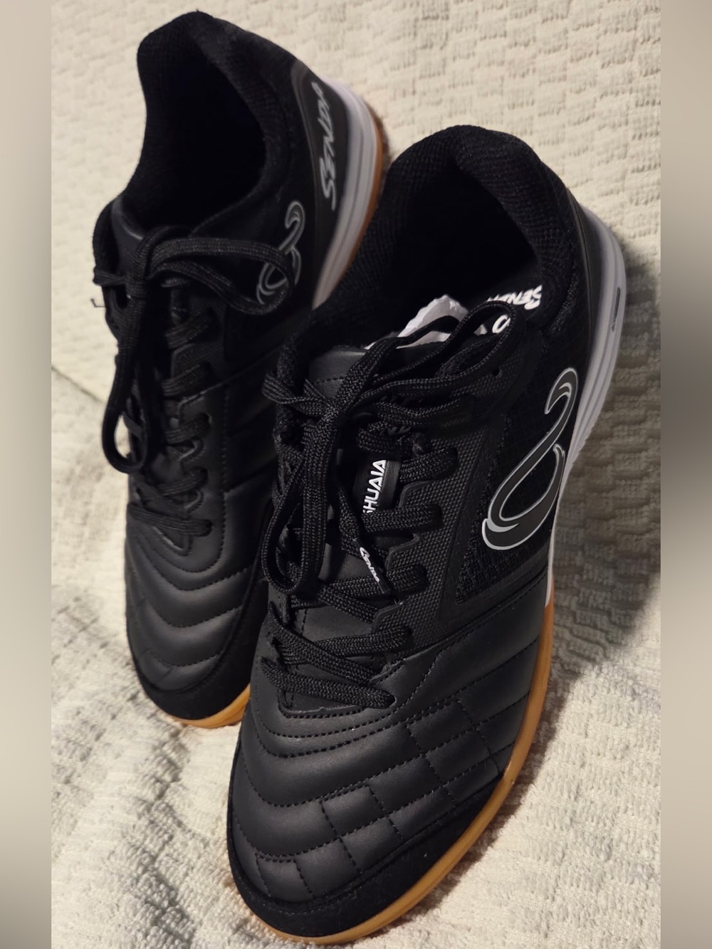 Senda Black and Gum Indoor Trainer Sneakers